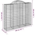 Kosze gabionowe, 11 szt, 200x50x160/180cm, galwanizowane żelazo Lumarko!