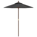 Parasol ogrodowy na drewnianym słupku, antracytowy, 196x231 cm Lumarko!