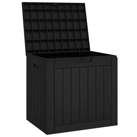 Skrzynia ogrodowa, czarna, 55,5x43x53 cm, polipropylen Lumarko!