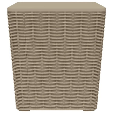 Stół ogrodowy ze zdejmowaną pokrywą, jasnobrązowy, polipropylen Lumarko!