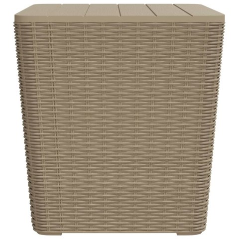 Stół ogrodowy ze zdejmowaną pokrywą, jasnobrązowy, polipropylen Lumarko!