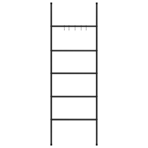 Stojak drabina na ręczniki, z 5 poziomami, czarny, 58x175 cm Lumarko!
