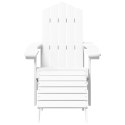 Krzesła ogrodowe Adirondack z podnóżkami, 2 szt., HDPE, białe Lumarko!