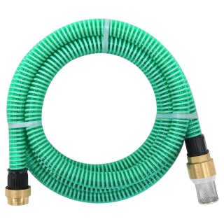 Wąż ssący z mosiężnymi złączkami, 10 m, 25 mm, zielony Lumarko!