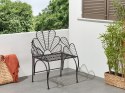 Metalowe krzesło ogrodowe czarne LIGURIA Lumarko!