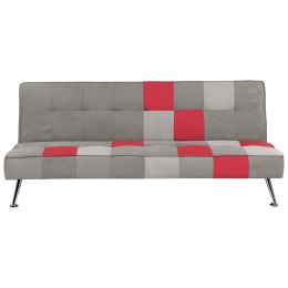 Sofa rozkładana welurowa wielokolorowa patchwork OLSKER Lumarko!