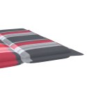 Poduszka na leżak, wzór w czerwoną kratę, 186x58x3 cm Lumarko!