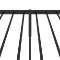 Metalowa rama łóżka z wezgłowiem, czarna, 75x190 cm Lumarko! #