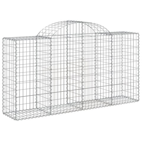 Kosze gabionowe, 2 szt, 200x50x100/120 cm, galwanizowane żelazo Lumarko!