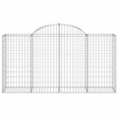 Kosze gabionowe, 2 szt, 200x50x100/120 cm, galwanizowane żelazo Lumarko!