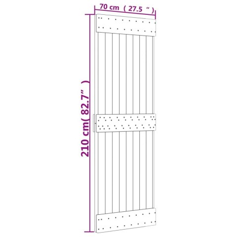 Drzwi przesuwne, 70x210 cm, lite drewno sosnowe Lumarko!