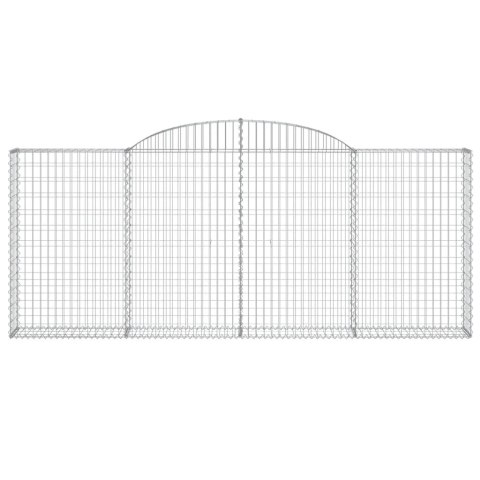 Kosze gabionowe, 10 szt, 300x30x120/140cm, galwanizowane żelazo Lumarko!