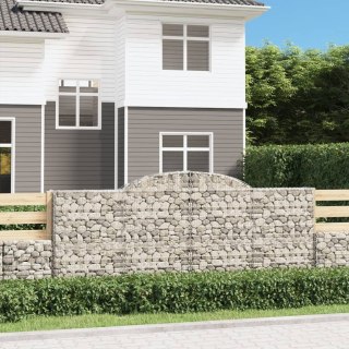 Kosze gabionowe, 13 szt, 300x30x120/140cm, galwanizowane żelazo Lumarko!