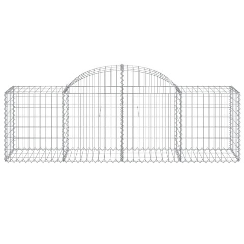 Kosze gabionowe, 6 szt., 200x50x60/80 cm, galwanizowane żelazo Lumarko!