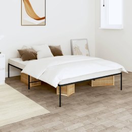 Metalowa rama łóżka, czarna, 135x190 cm Lumarko!