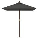 Parasol ogrodowy na drewnianym słupku, antracyt, 198x198x231 cm Lumarko!