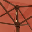 Parasol ogrodowy na drewnianym słupku, terakota, 198x198x231 cm Lumarko!