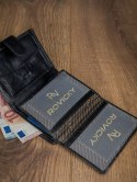 Skórzany portfel na karty z eleganckimi przeszyciami — Rovicky Lumarko!