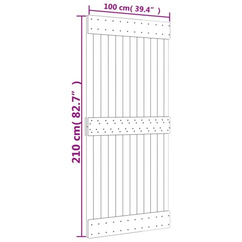 Drzwi przesuwne, 100x210 cm, lite drewno sosnowe Lumarko!