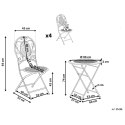 Zestaw ogrodowy metalowy stół i 4 krzesła złamana biel BIVIO Lumarko!