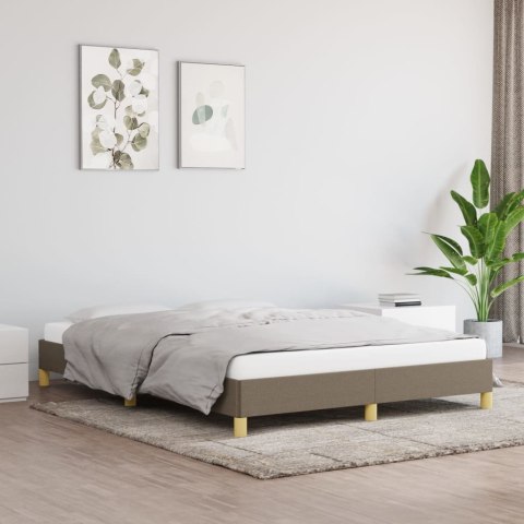 Rama łóżka, kolor taupe, 140x190 cm, obita tkaniną Lumarko!