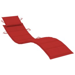 Poduszka na leżak, czerwona, 186x58x3 cm Lumarko!