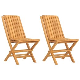 Składane krzesła ogrodowe, 2 szt., 47x47x89 cm, drewno tekowe Lumarko!