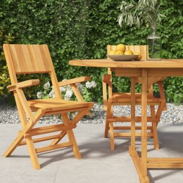 Składane krzesła ogrodowe, 2 szt., 55x61x90 cm, drewno tekowe Lumarko!