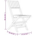 Składane krzesła ogrodowe, 4 szt., 47x61x90 cm, drewno tekowe Lumarko!