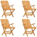Składane krzesła ogrodowe, 4 szt., 61x67x90 cm, drewno tekowe Lumarko!