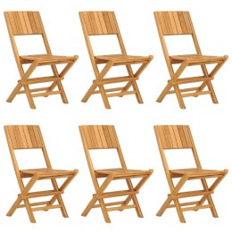 Składane krzesła ogrodowe, 6 szt., 47x61x90 cm, drewno tekowe Lumarko!