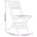Składane krzesła ogrodowe, 6 szt., 47x61x90 cm, drewno tekowe Lumarko!