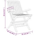Składane krzesła ogrodowe, 6 szt., 61x67x90 cm, drewno tekowe Lumarko!