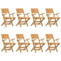 Składane krzesła ogrodowe, 8 szt., 55x61x90 cm, drewno tekowe Lumarko!