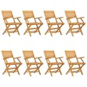 Składane krzesła ogrodowe, 8 szt., 55x62x90 cm, drewno tekowe Lumarko!
