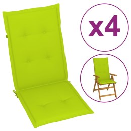 Poduszki na krzesła ogrodowe, 4 szt., jasnozielone, 120x50x3 cm Lumarko!