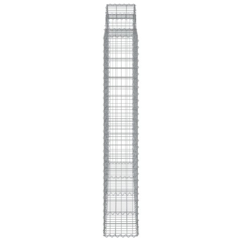 Kosze gabionowe, 2 szt, 200x50x180/200 cm, galwanizowane żelazo Lumarko!