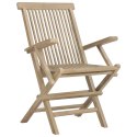 Składane krzesła ogrodowe, 8 szt., szare, 56x61x89 cm, tekowe Lumarko!