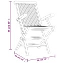 Składane krzesła ogrodowe, 8 szt., szare, 56x61x89 cm, tekowe Lumarko!