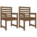 Krzesła ogrodowe, 2 szt., miodowy brąz, 60x48x91 cm, lita sosna Lumarko!