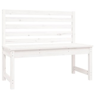 Ławka ogrodowa, biała, 109 cm, lite drewno sosnowe Lumarko!