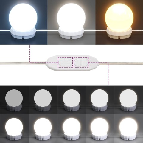 Toaletka z oświetleniem LED, szary dąb sonoma, 130x50x132,5 cm Lumarko!