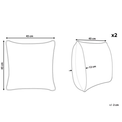  2 Welurowe Poduszki Dekoracyjne W Marokańską Koniczynę 45 X 45 Cm Zielone Alyssum