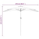  Półparasol balkonowy na słupku z aluminium, 270x135 cm, piaskowy Lumarko!