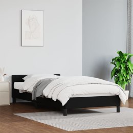 Rama łóżka z zagłówkiem, czarna, 90x190 cm, sztuczna skóra Lumarko!