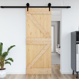 Drzwi, 85x210 cm, lite drewno sosnowe Lumarko!