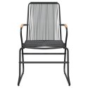 5-częściowy zestaw mebli ogrodowych, czarny, rattan PVC Lumarko!