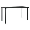 5-częściowy zestaw mebli ogrodowych, czarny, rattan PVC Lumarko!