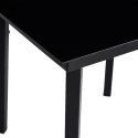 5-częściowy zestaw mebli ogrodowych, czarny, rattan PVC Lumarko!
