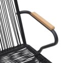 5-częściowy zestaw mebli ogrodowych, czarny, rattan PVC Lumarko!